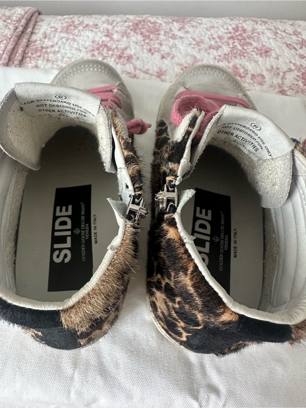 Golden Goose pony hair leopard print slide sneakers size 7 / 37 - Picture 7 of 7